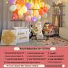 One-Year-Old Birthday Party Balloon and Photo Background Decor