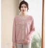 Chinese women's clothing middle-aged and elderly spring and autumn thin outer bottoming shirt new mother spring knitted top