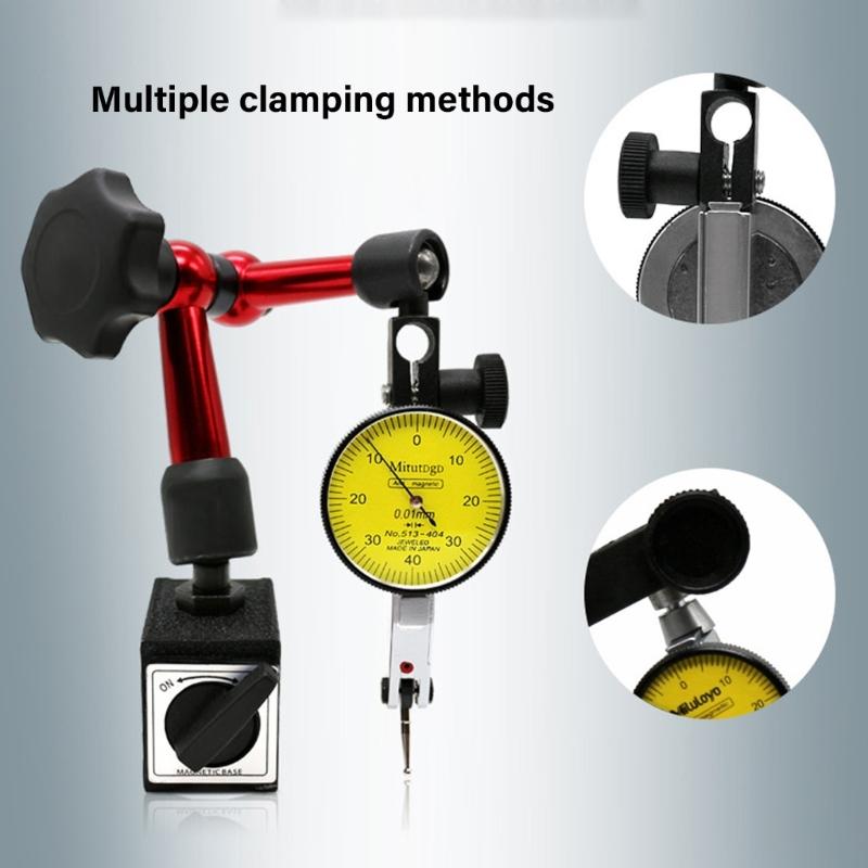 Dials Gauges and Flexible Positioning Magnetic Stand Holder Suitable For Dials Indicators Secure Machine Tool Attachment