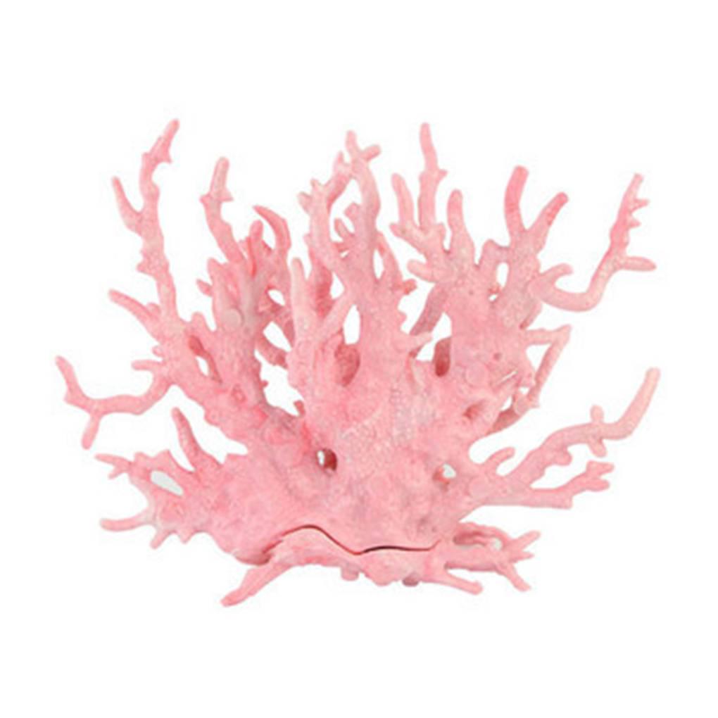 

Artificial Coral Plastic Plant Decoration Ornament Aquarium Fish Tank Landscape рожевий