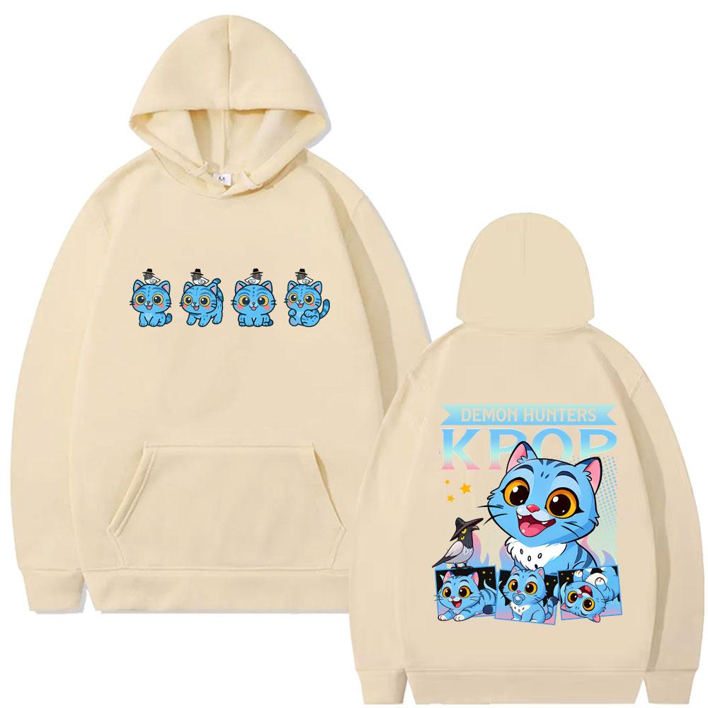 Kpop Dämonenjäger Dämlicher Tiger Hoodie Männlich Männer Frauen Mode Teenager Trend Übergroßes Sweatshirt Männlich Fleece Hoodies