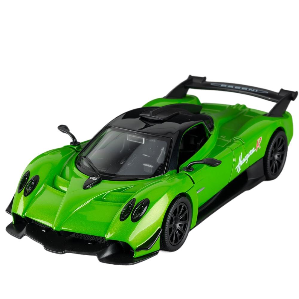 Modellino di Auto Supercar Pagani Huayra R in Lega 1/32 con Suono e Luci, Pull Back, Giocattolo per Bambini, Collezionabili, Regalo di Compleanno