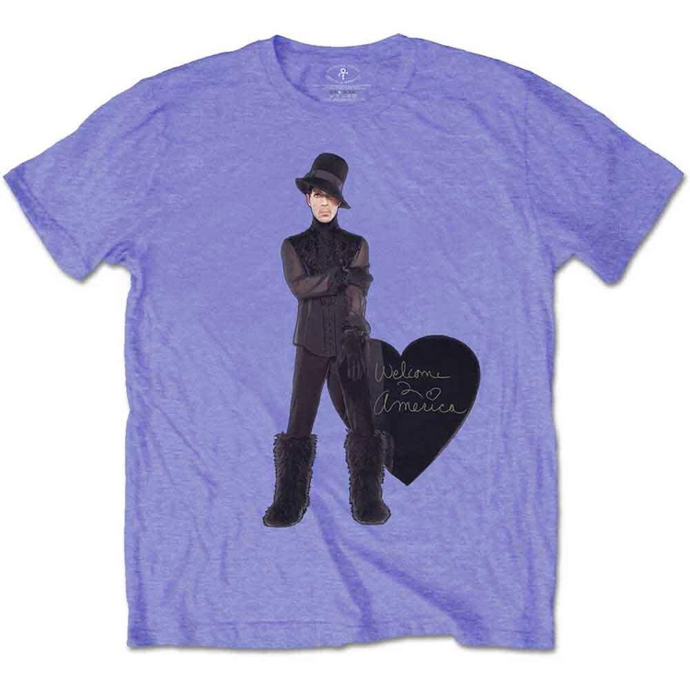 Prince Unisex T-Shirt: Heart Purple (Small) 4XL