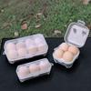 3/4/8 Grids Portable Egg Box Outdoor Transparent Egg Organizer Box For Camping Picnic Barbecue Practical Outdoor Accessories