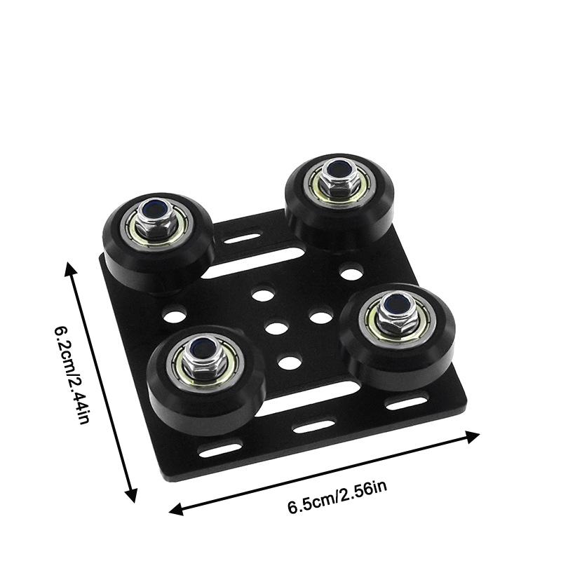 Aluminum Profiles Four-Wheels For 3D Printer Parts Openbuild V Gantry Plat Set Special Slide Plate Pulley For 2020 V-slot