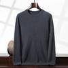 New cashmere round neck simple solid color honeycomb needle pullover loose middle-aged and young knitted sweater