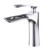 Bathroom Basin Faucet Hot and Cold Water Single Handle Brass Mixer Tap Black Water Sink Mixer Tap Chrome