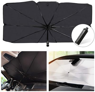 Car Sunshade Umbrella Auto Sun Visor Silver Windshield Sunshade Anti UV Folding Car Umbrella Foldable Car SunShade Accessiores