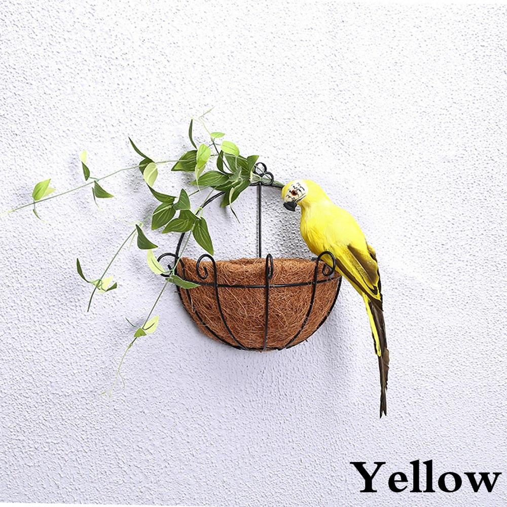 2pcs 25cm Rural Gardening Decoration Simulation Bird, Macaw Feather Handicraft, Home Living Room Decoration And Landscaping Props