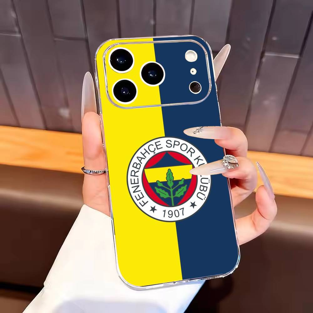 Cool Turkey Fenerbahce-Es Pattern Phone Case For iPhone17,16,15,14,13,12,11 Plus,Pro Max Soft Transparent Cover