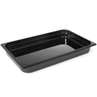 Gastronorm Container GN 11 Made of Black Polycarbonate 530x325x150mm 21L Hendi 862216