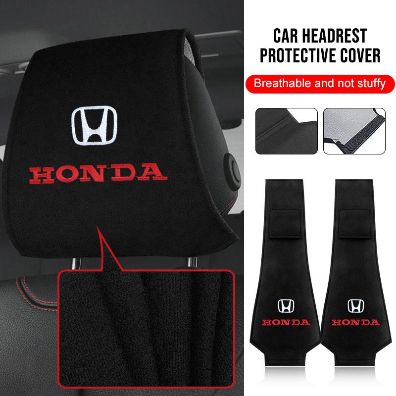 Car Headrest Cover Auto Seat Headrest Cushion Neck Pillow Case For Honda Civic JXDRYW3 Accord Crider City XRV CRV HRV Fit Odyssey Envix