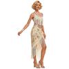 S Gatsby, sequined fringed dress European and American retro Latin dance costume prom party dress