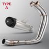 For YAMAHA MT07 FZ07 Xsr700 2014-2024 Motorcycle Exhaust Full System Escape Modified Header Front Link Pipe Three-layer Muffler