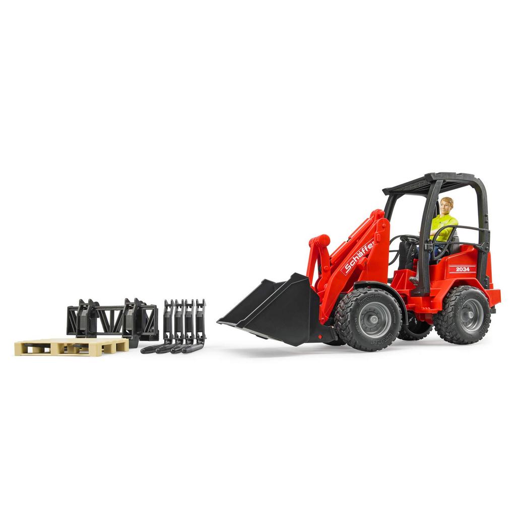 BRUDER Schaeff compact loader pallet set (with figure)
