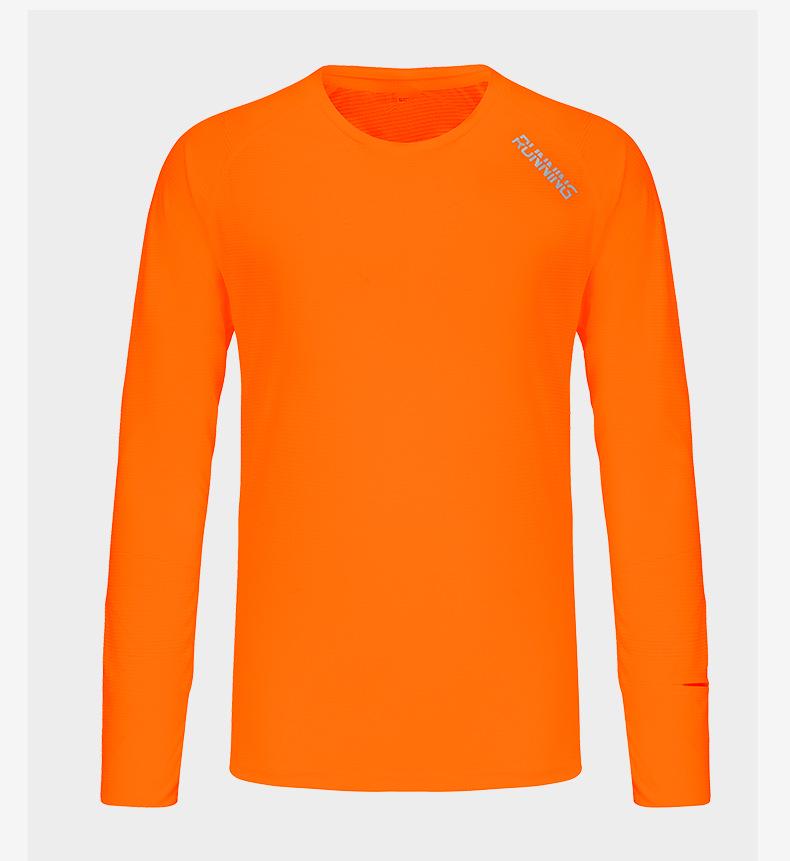 Herren Schnelltrocknendes Langarm-Sport-T-Shirt für Laufen, Basketball und Radfahren