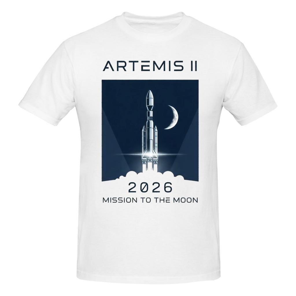 Piece Moon Orbit Test Novelty Cotton TShirt Moonfall Artemis Tees Tops For Unisex