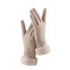 Cute Gloves for Women In Winter Plus Velvet Thickened Warm Korean Version Driving and Riding Tram Preventing Cold Riding Touch Screen
