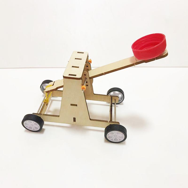 Children'S Puzzle Assembled Catapult Model Toy Diy Science Experiment Hand-Made Props Parent-Child Interactive Game