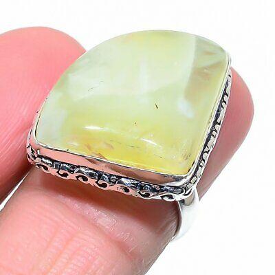 

Пренит Драгоценный камень 925 Стерлинговое серебро Подарочное ювелирное изделие Кольцо Размер 7