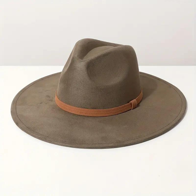 

JYL TS DIY Western Cowboy Hat Unisex European British Classic Jazz Hat Felt Armygreen_M(56-58cm） telemagenta