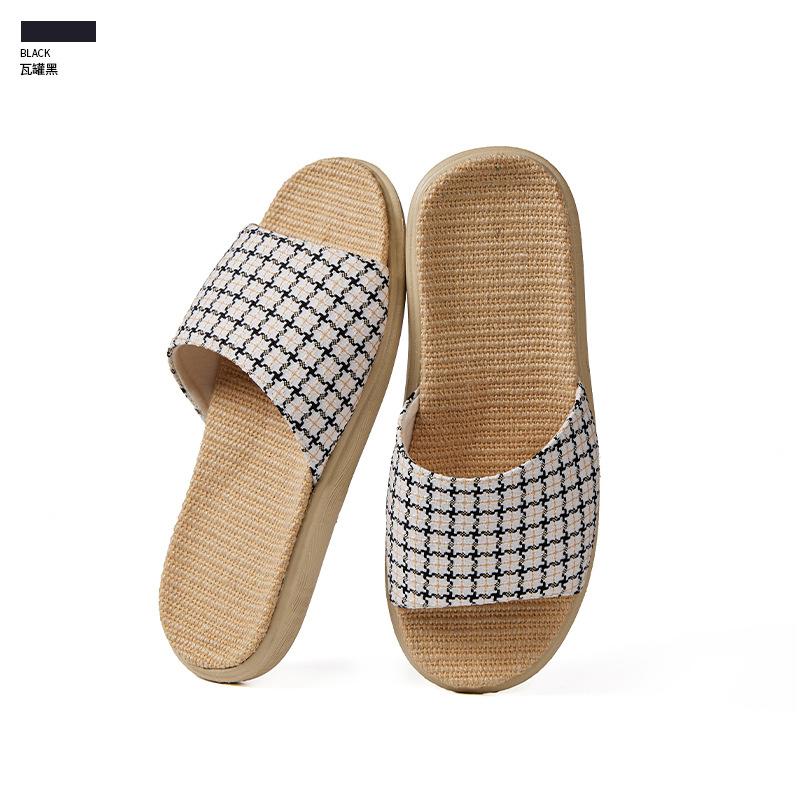 Fashion Retro Women's Home Linen Slippers