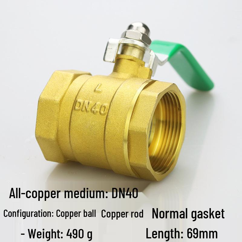 4-Point DN15 & 6-Point DN20 All-Copper Ball Valve, High-Temp Resistant, 1-Inch & 2-Inch, for Tap Water.