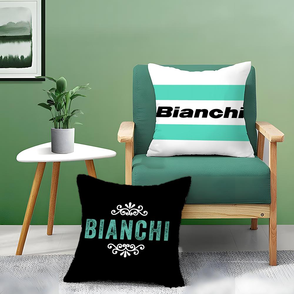 Bianchi Logo Pillow Case Pattern Printed Pillowcase for Living Room Sofa Cushion Cover & Bedroom Decor