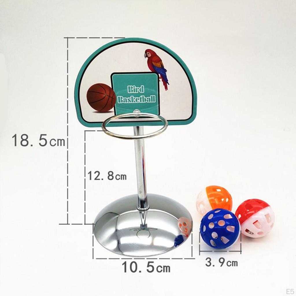 Juguete de Entrenamiento para Pájaros, Atrezo Educativo para Trucos, Inteligencia Loro Baloncesto Mini Pelotas