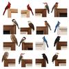 Accents de pièce inspirés par la nature, Décor Topper d'oiseau en bois pour porte, Statuette d'angle de forme adorable, Panneau décoratif en bois fait à la main, Aménagement intérieur de forêt