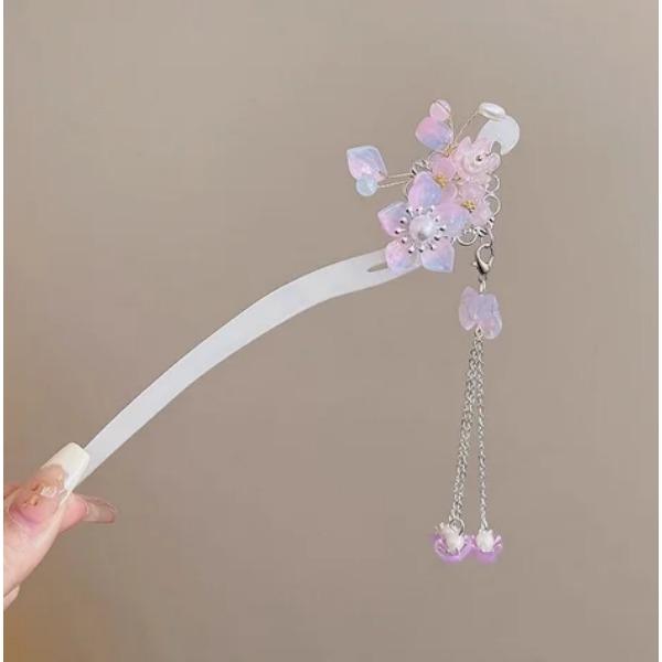 Horquilla de Flores de Lujo Ligero Para Mujer Estilo Chino Floral Mariposa Borla Palillo para el Cabello Elegante Joyería de Metal Horquilla Pinzas para el Cabello