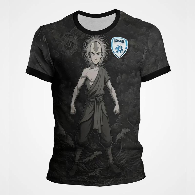 Modna koszulka piłkarska z flagą Izraela dla mężczyzn Letni trend Krótki rękaw Koszulka z nadrukiem 3D Fajny Streetwear Sportowe Koszulki dla dzieci Topy