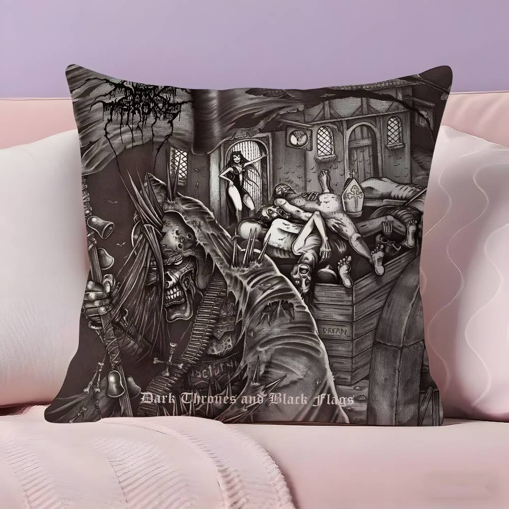 

Band D-D-DarkthroneS Pillow Case Ultra Soft Skin Friendly Fabric Cloud Like Comfort & Concealed Zipper 12x12Inch
