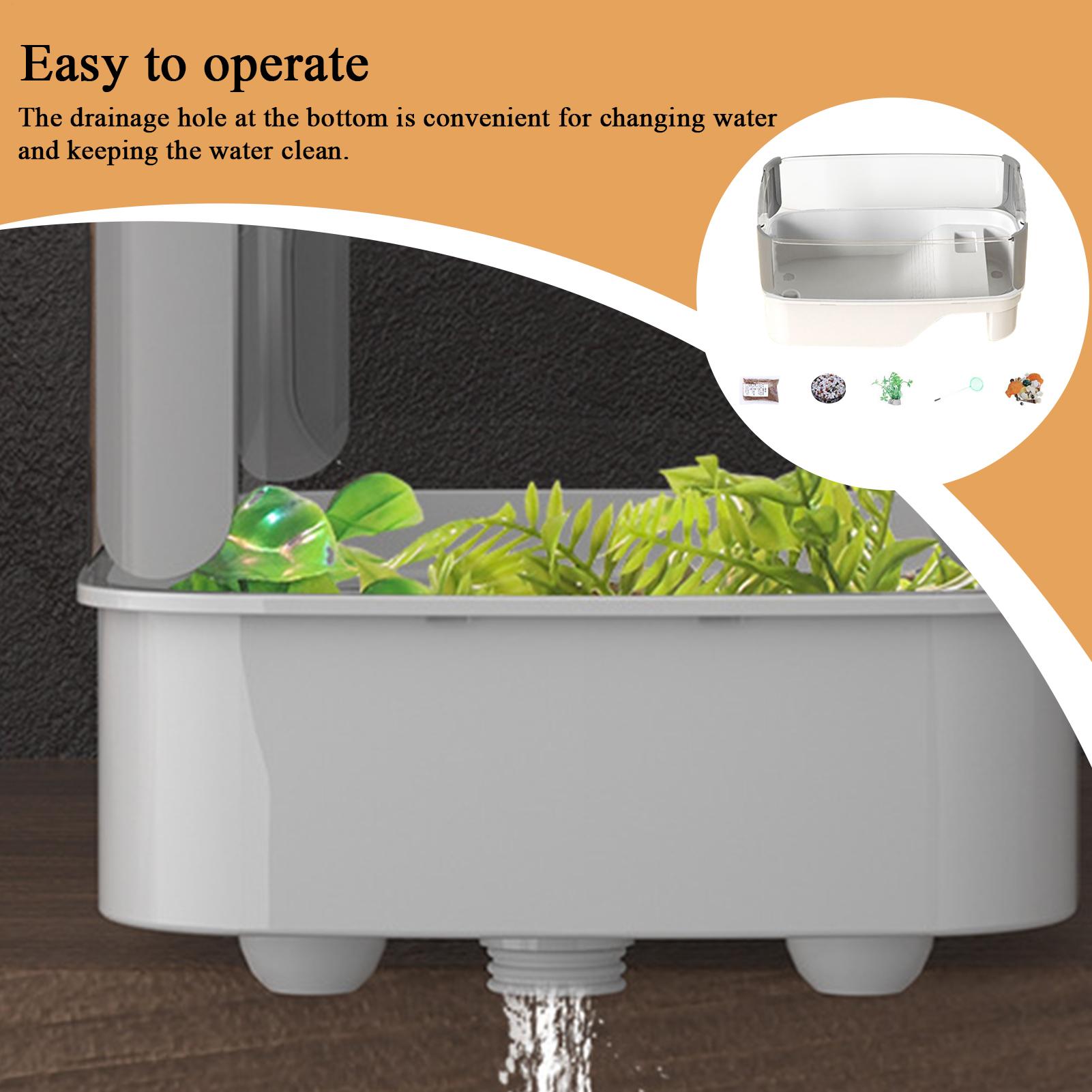 

Turtle Aquarium Easy To Clean Quick Water Change Red Eared Slider Turtle Tank For Living Room Yard Home Apartment Balcony Pet CN