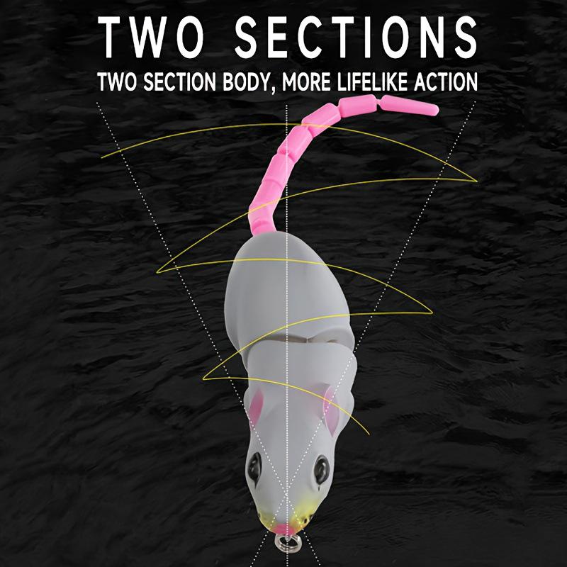 Lure: Five-Piece Boxed Bionic Mouse Jointed Pencil Minnow, 8cm/15.5g, Asp Mimic Fake Bait