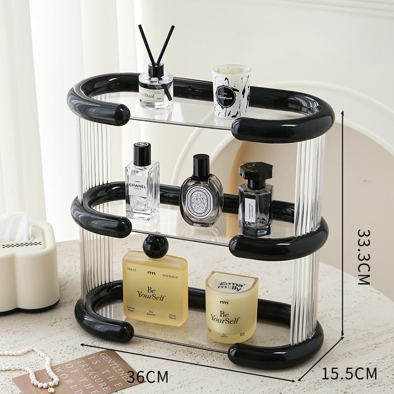 Acrylic Perfume Storage Organizer Rack Multi-layer Doll Display Stand Holder Transparent Desktop Entryway Storage Box Organizer