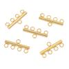 10pcs Stainless Steel Layer Necklace Bracelet Clasp Bails 5 Loops Drop Earrings Chains Connectors DIY Jewelry Findings Supplies