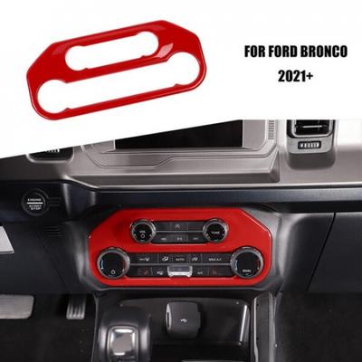 Red Air Conditioner Switch Control Panel Cover Trim Bezels For Ford Bronco +