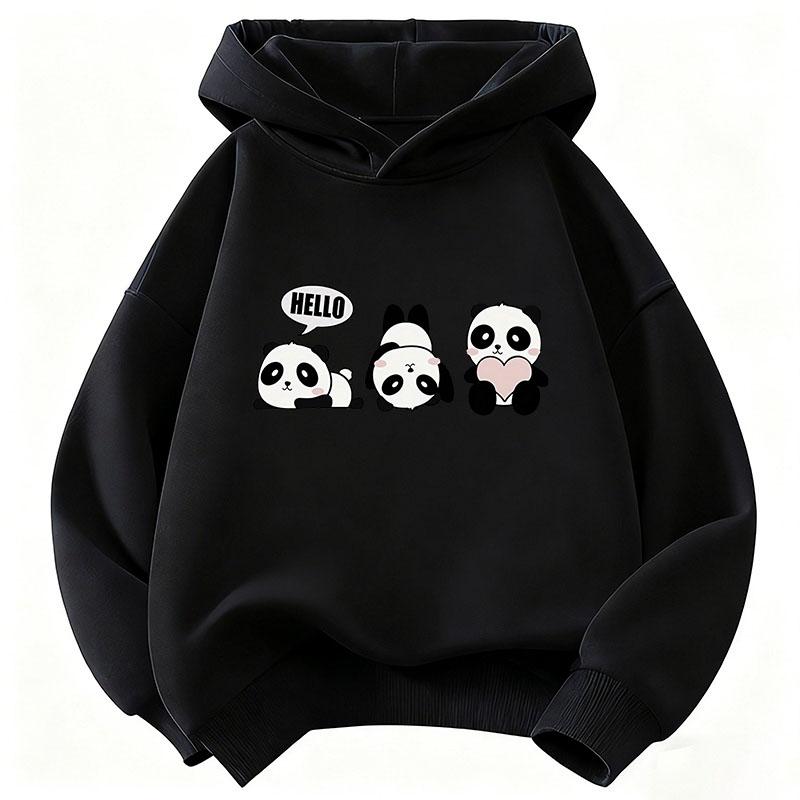 Adorabile Felpa con Cappuccio Divertente Panda per Bambini Felpa con Cappuccio per Ragazzi Ragazze Felpe Casual Abbigliamento
