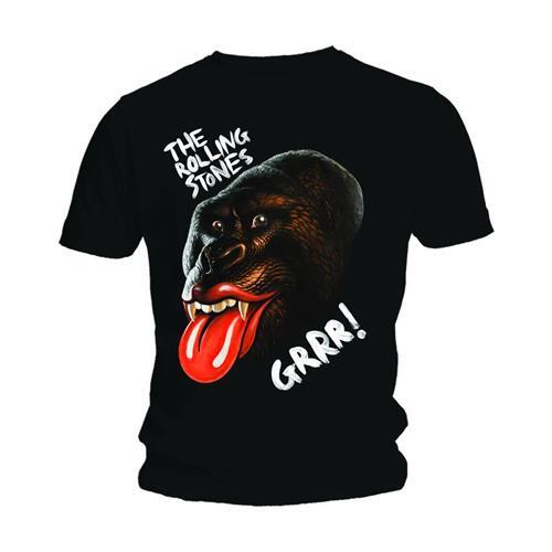 The Rolling Stones Unisex T-Shirt: Grrr Black Gorilla Unisex T-Shirt