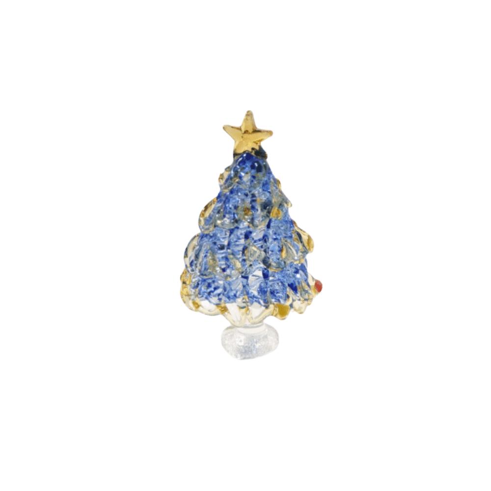 Miniature Christmas Tree Miniature Glass Handcrafted Glass Sculpture Desktop Decoration