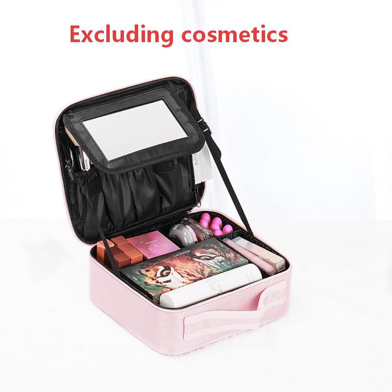 Durable Makeup Train Case with Mirror Ideal for Professionals on the Go
