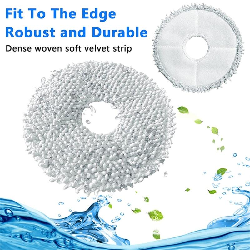 6-Piece Mop Cloths Sweeping Robot Mop Cloth Sweeping Robot Replacement Cloths Fiber Mopping Pads Set for Dreame L10s Pro