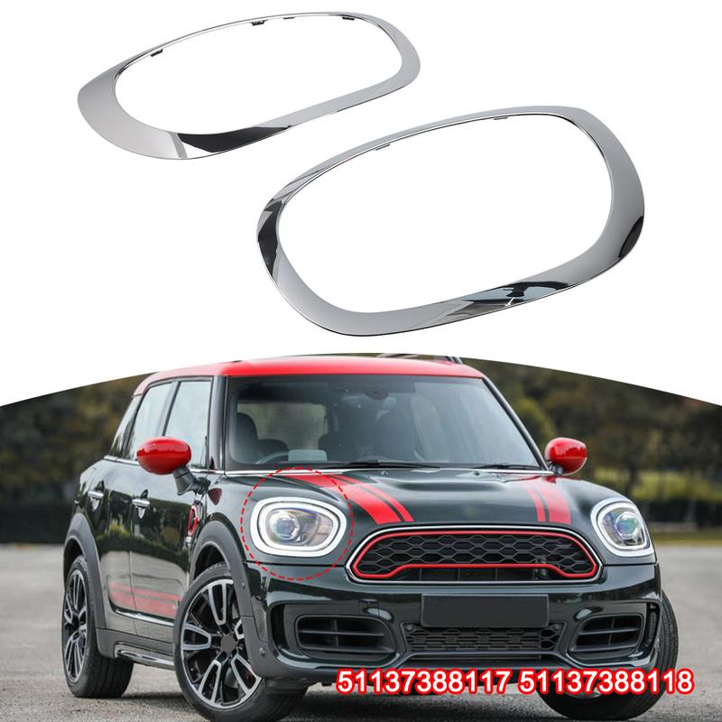 Auto Headlamp Headlight Trim Fit For 2017- Headlight Bezel Ring Practical Design Vehicle Fitment Wear-resistant Material