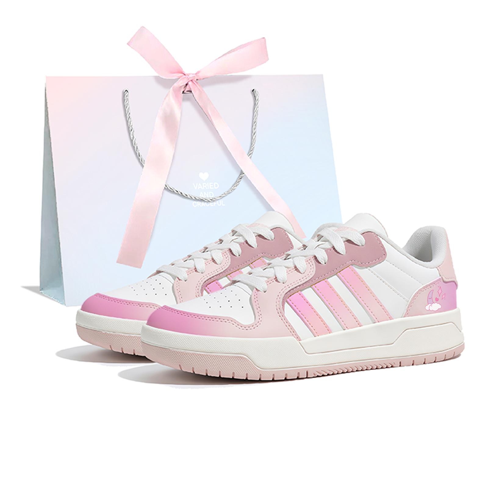 

Adidas ENTRAP Moonlight Pink Trace Synthetic Leather Lightweight Height Increasing Low top Skateboard Shoes Unisex IE3904(Team2409-SBOX) 40