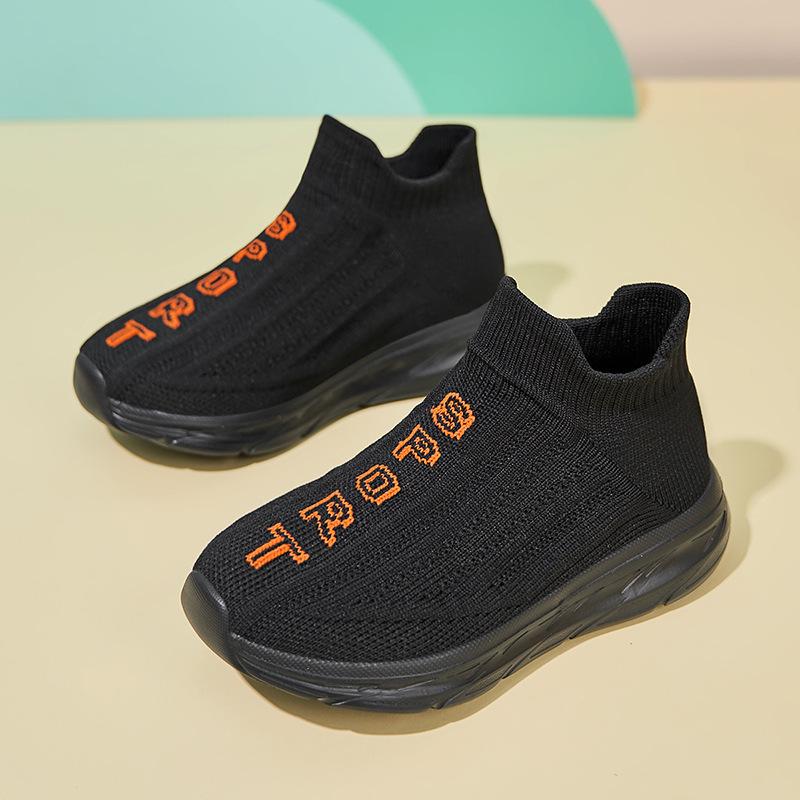 Breathable Flyknit Slip-on Children's Sports Shoes