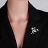 Girl Shape Gymnastics Girl Suit Accessories Korean Style Brooch Crystal Brooch Rhinestone Pins
