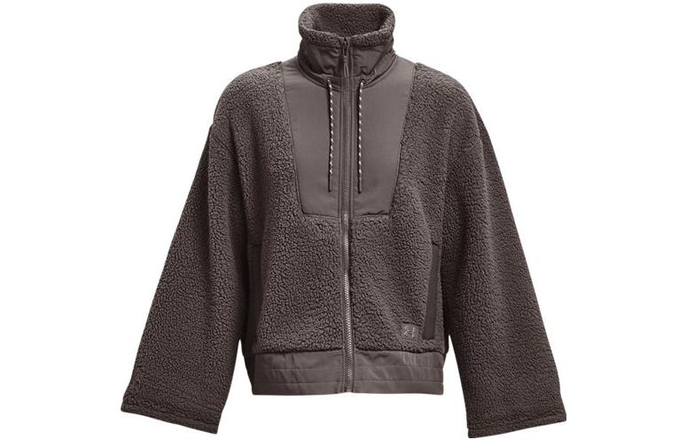Under Armour Velvet Jackets Women s Brown Stand Collar Moderate 1373659-176 L