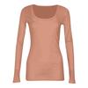Women's  And Winter Slim Bottom T-shirt Fashion Casual Solid Color O Neck Pullover Long Sleeve Top