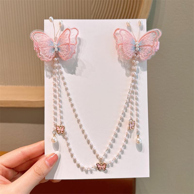 Regenbogen Schleife Geflochtene Haarspange für Mädchen - Niedliches Haaraccessoire mit Band Haarspange